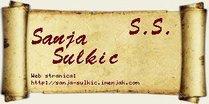 Sanja Šulkić vizit kartica